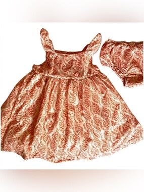 Red and White Patterned Baby Dress - 2 YO